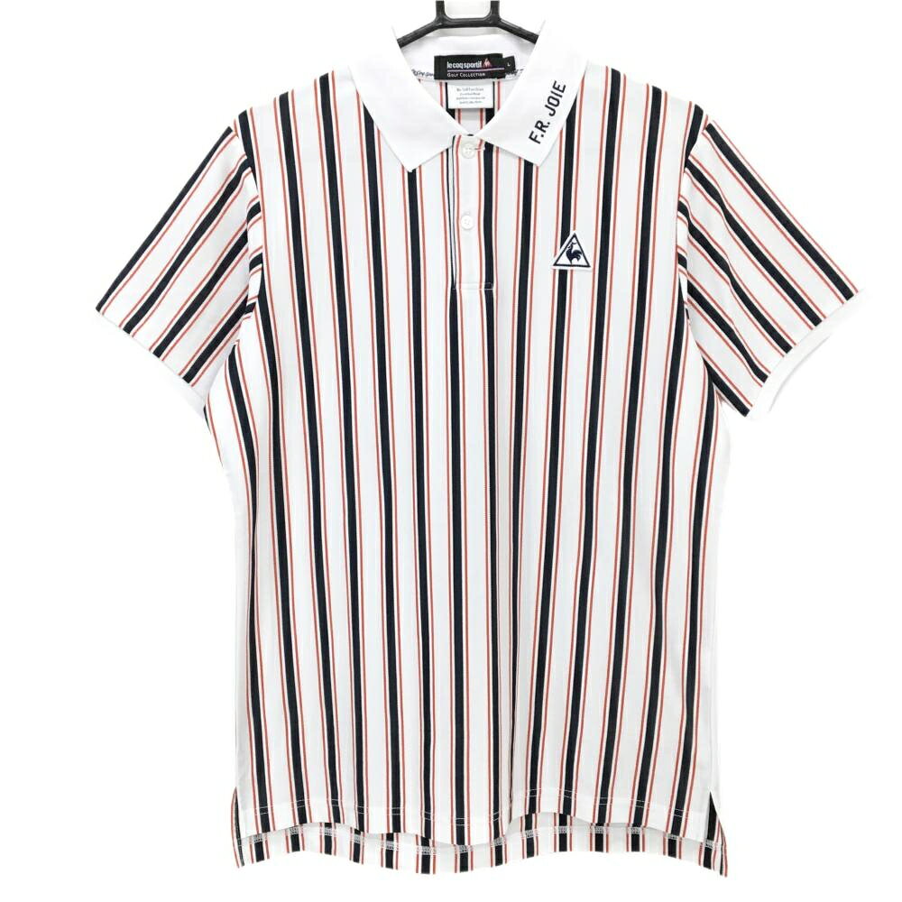 【25%OFFクーポン配布中！9/14まで】ルコックゴルフ 半袖ポロシャツ 白×ネイビー×...