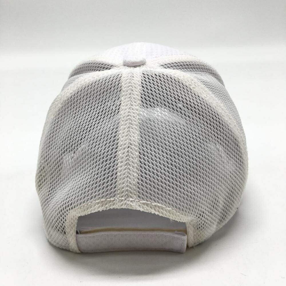 【美品】アディダス メッシュキャップ 白×ネイビー ロゴ刺しゅう フリー ゴルフウ...