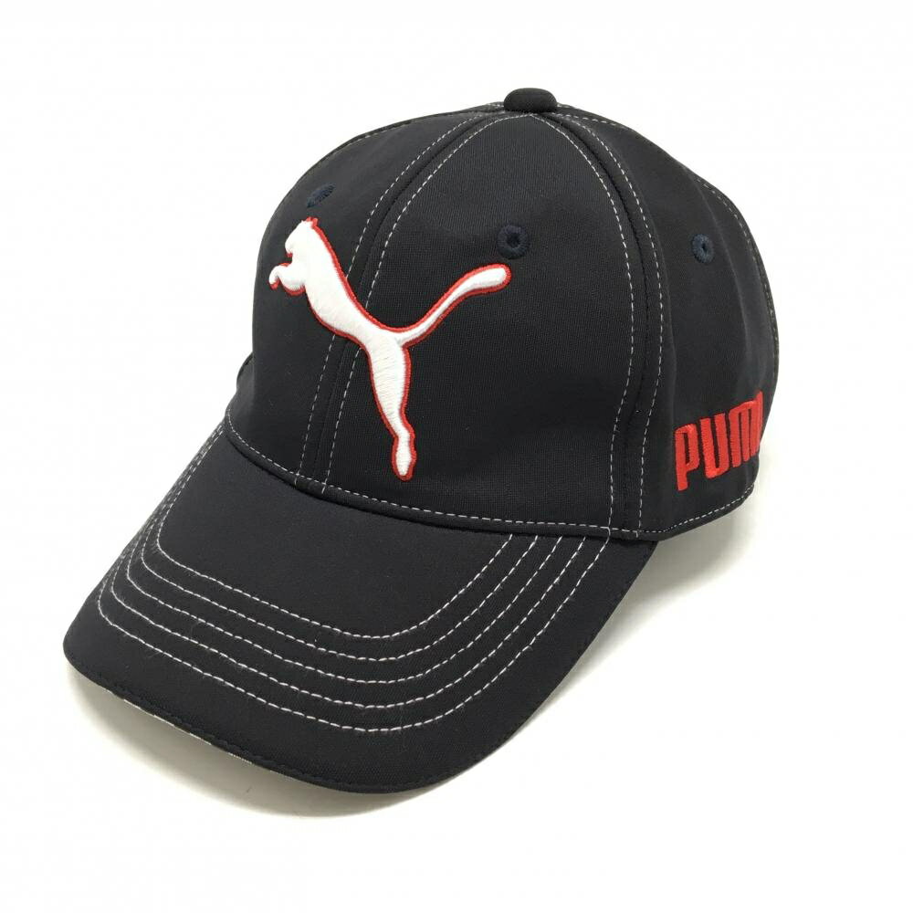 PUMA - プーマ キャップ ネイビー×白 ロゴ刺しゅう ONE SIZE ゴルフウェア PUMA