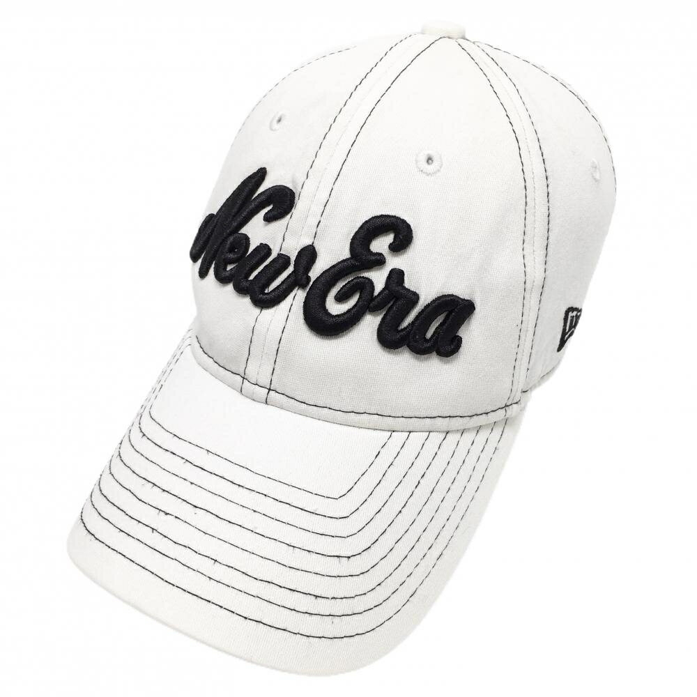 ニューエラ キャップ 白×黒 立体ロゴ刺しゅう ゴルフウェア New Era
