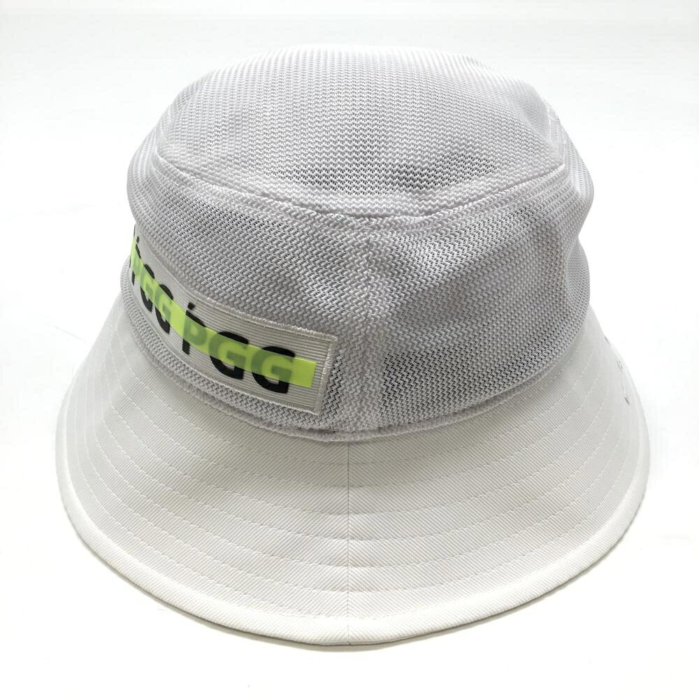 【25%OFFクーポン配布中！9/14まで】【美品】PGGパーリーゲイツ バケットハット 白...