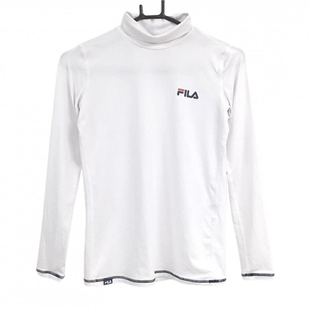 商品説明 ブランド FILA GOLF アイテム ハイネックインナーシャツ 表記サイズ ※海外サイズの場合もございます。必ず実寸サイズをご確認ください。 実寸サイズ 　身幅：約40.5cm　袖丈：約54.5cm　肩幅：約34cm　着丈：約56.5cm ※実寸サイズの採寸方法については、こちらをご覧ください。 ★実寸サイズは平台に平置きして外寸を測定しており、商品によっては若干の誤差が生じます。数cmの誤差は予めご了承くださいませ。 特徴・仕様 適応時期 春 ・ 夏 商品ランク B+ コメント ネック・肩汚れ、ブランドタグ切、サイズ表記無し 商品ランク（ゴルフウェア） N 新品（タグ付き) S 新品未使用品（タグなし） A+ 使用感や汚れ等がない、または目立たない綺麗な中古品 A 使用感や汚れ等が少ない美品や良品 B+ 使用感や中小の汚れ等がある一般的な中古品 B 使用感や大中の汚れ等がある一般的な中古品 C 使用感や大中の汚れ、小さな穴等がある中古品 商品ランク（ゴルフシューズ） N 新品（タグ付き) S 新品未使用品（タグなし） A+ しわや汚れ等がない、または少ない綺麗な中古品 A しわや小さな汚れはあるが、使用感が少ない美品や良品 B+ しわや中小の汚れ、使用感がある一般的な中古品 B しわや大中の汚れ、使用感がある一般的な中古品 C しわや大中の汚れ、使用感がある中古品 D しわや大きな汚れ、使用感がある中古品 &nbsp;★A+～CランクはUSED品となりますので、神経質な方はご入札をお控えください。 &nbsp;★Nランクは新品商品ですが、一部保管時による汚れ等があります。商品説明や写真で必ずご確認ください。　