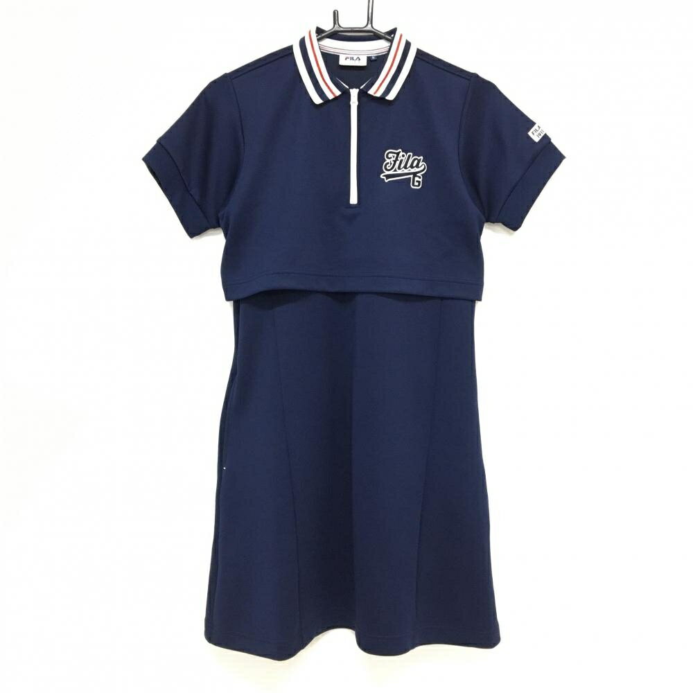 商品説明 ブランド FILA GOLF アイテム 半袖ポロワンピース 表記サイズ M ※海外サイズの場合もございます。必ず実寸サイズをご確認ください。 実寸サイズ 　身幅：約45cm　袖丈：約18cm　肩幅：約36cm　着丈：約84cm ※実寸サイズの採寸方法については、こちらをご覧ください。 ★実寸サイズは平台に平置きして外寸を測定しており、商品によっては若干の誤差が生じます。数cmの誤差は予めご了承くださいませ。 特徴・仕様 適応時期 夏 商品ランク B+ コメント 胸下汚れ小、襟汚れ、ロゴ付近糸引き 商品ランク（ゴルフウェア） N 新品（タグ付き) S 新品未使用品（タグなし） A+ 使用感や汚れ等がない、または目立たない綺麗な中古品 A 使用感や汚れ等が少ない美品や良品 B+ 使用感や中小の汚れ等がある一般的な中古品 B 使用感や大中の汚れ等がある一般的な中古品 C 使用感や大中の汚れ、小さな穴等がある中古品 商品ランク（ゴルフシューズ） N 新品（タグ付き) S 新品未使用品（タグなし） A+ しわや汚れ等がない、または少ない綺麗な中古品 A しわや小さな汚れはあるが、使用感が少ない美品や良品 B+ しわや中小の汚れ、使用感がある一般的な中古品 B しわや大中の汚れ、使用感がある一般的な中古品 C しわや大中の汚れ、使用感がある中古品 D しわや大きな汚れ、使用感がある中古品 &nbsp;★A+～CランクはUSED品となりますので、神経質な方はご入札をお控えください。 &nbsp;★Nランクは新品商品ですが、一部保管時による汚れ等があります。商品説明や写真で必ずご確認ください。　