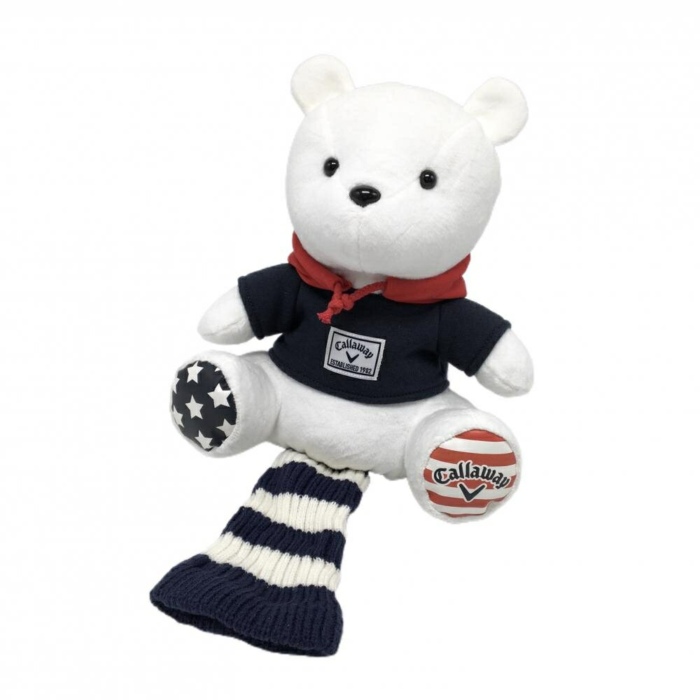 【美品】キャロウェイ ヘッドカバー(DR) 白×ネイビー ベア ぬいぐるみ ドライバー ...