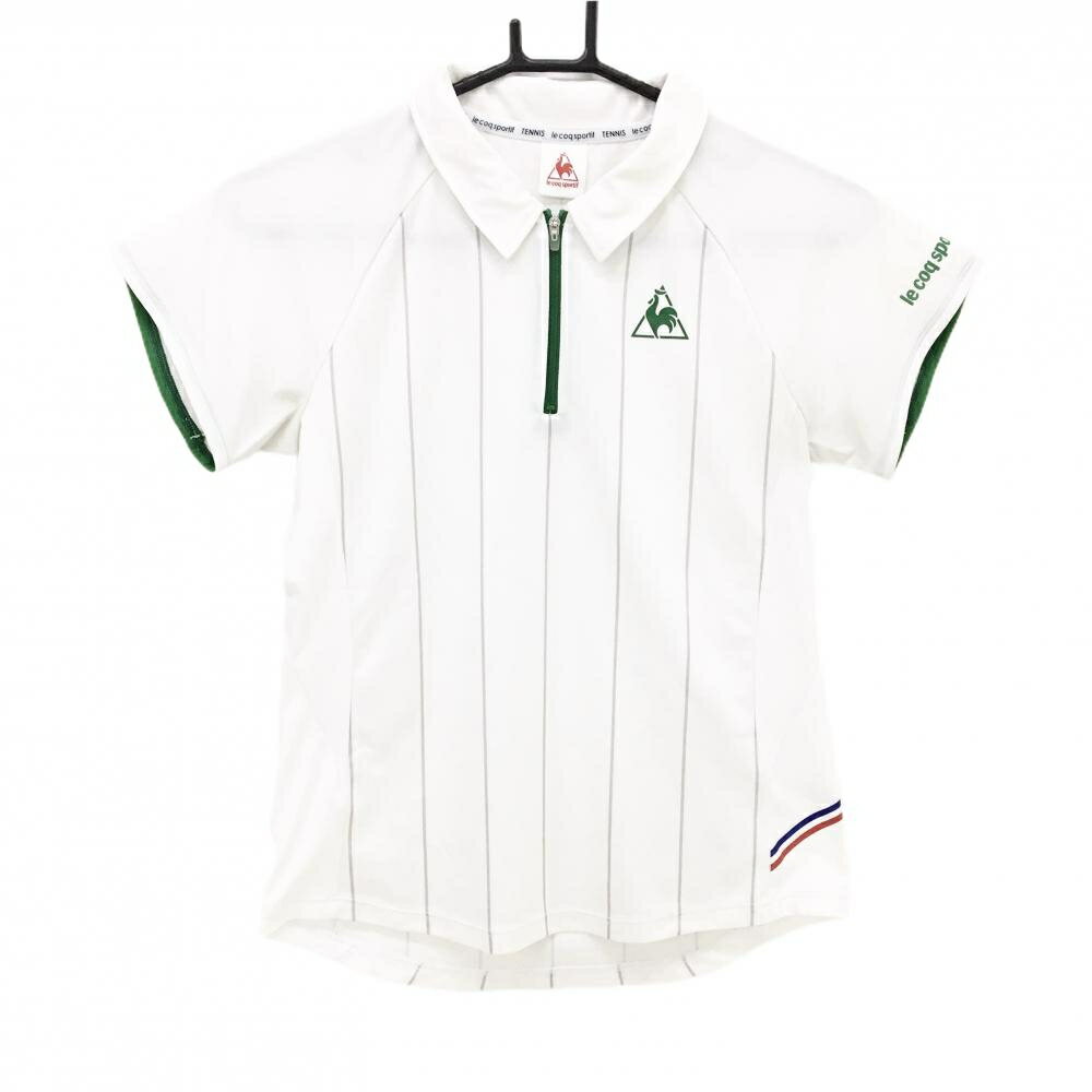 商品説明 ブランド le coq sportif アイテム 半袖ポロシャツ 表記サイズ L ※海外サイズの場合もございます。必ず実寸サイズをご確認ください。 実寸サイズ 　ゆき丈：約30cm　身幅：約45cm　着丈：約58.5cm ※実寸サイズの採寸方法については、こちらをご覧ください。 ★実寸サイズは平台に平置きして外寸を測定しており、商品によっては若干の誤差が生じます。数cmの誤差は予めご了承くださいませ。 特徴・仕様 適応時期 春 ・ 夏 商品ランク B+ コメント 後裾汚れ　袖下汚れ 商品ランク（ゴルフウェア） N 新品（タグ付き) S 新品未使用品（タグなし） A+ 使用感や汚れ等がない、または目立たない綺麗な中古品 A 使用感や汚れ等が少ない美品や良品 B+ 使用感や中小の汚れ等がある一般的な中古品 B 使用感や大中の汚れ等がある一般的な中古品 C 使用感や大中の汚れ、小さな穴等がある中古品 商品ランク（ゴルフシューズ） N 新品（タグ付き) S 新品未使用品（タグなし） A+ しわや汚れ等がない、または少ない綺麗な中古品 A しわや小さな汚れはあるが、使用感が少ない美品や良品 B+ しわや中小の汚れ、使用感がある一般的な中古品 B しわや大中の汚れ、使用感がある一般的な中古品 C しわや大中の汚れ、使用感がある中古品 D しわや大きな汚れ、使用感がある中古品 &nbsp;★A+～CランクはUSED品となりますので、神経質な方はご入札をお控えください。 &nbsp;★Nランクは新品商品ですが、一部保管時による汚れ等があります。商品説明や写真で必ずご確認ください。　