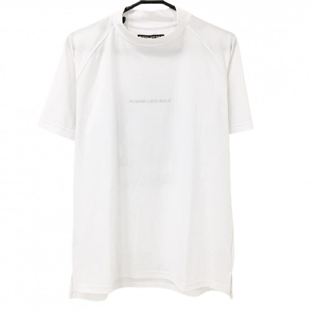 Rakuten - 【美品】ラッセルノゴルフ 半袖ハイネックシャツ 白 背面ルチャマスク メンズ 5(L) ゴルフウェア RUSSELUNO