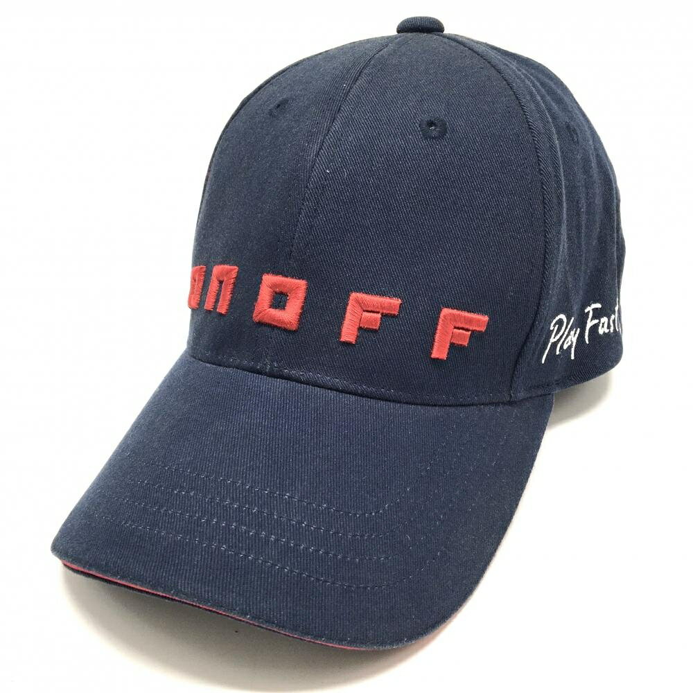 【美品】オノフ キャップ ネイビー×レッド 立体ロゴ刺しゅう ゴルフウェア ONOFF