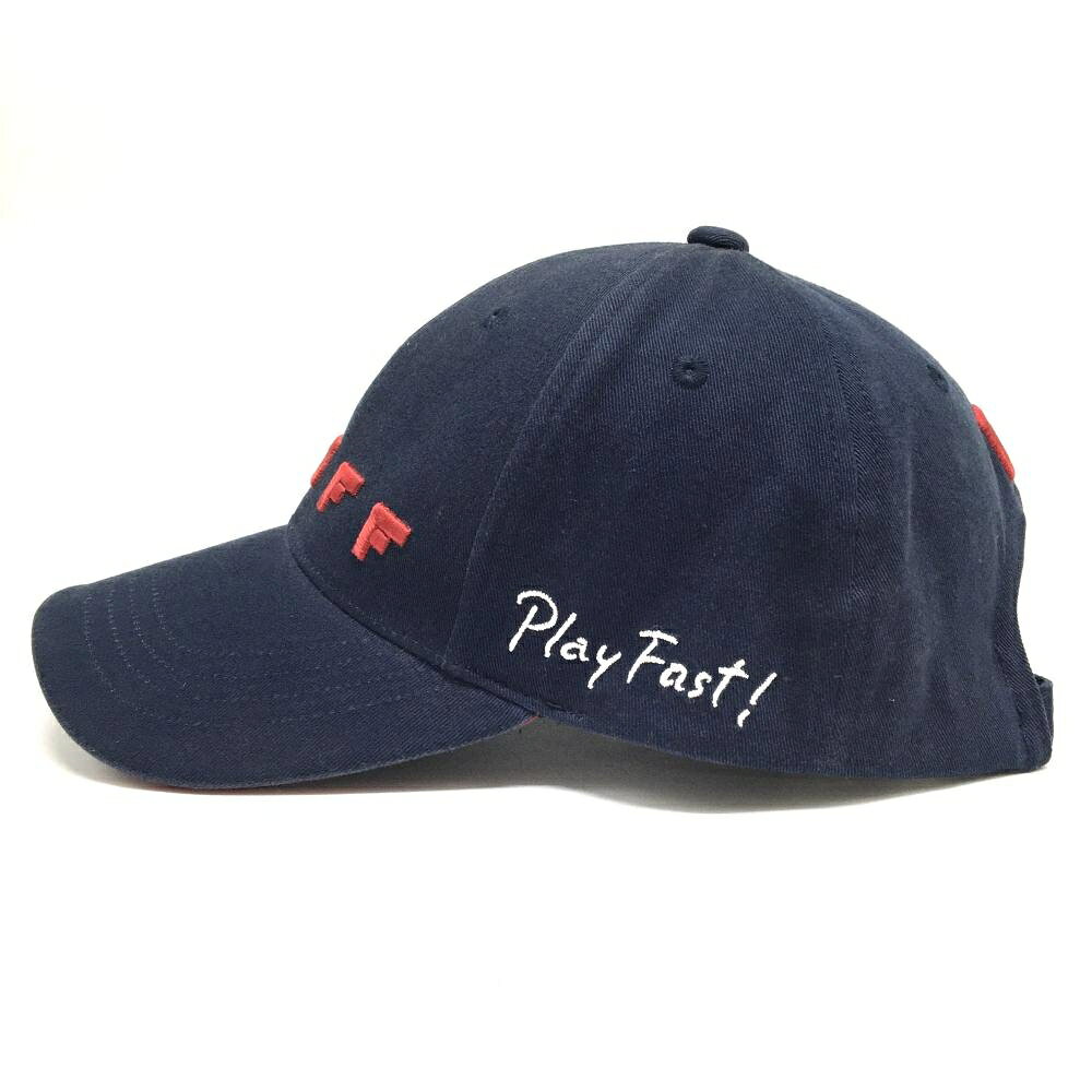 【美品】オノフ キャップ ネイビー×レッド 立体ロゴ刺しゅう ゴルフウェア ONOFF