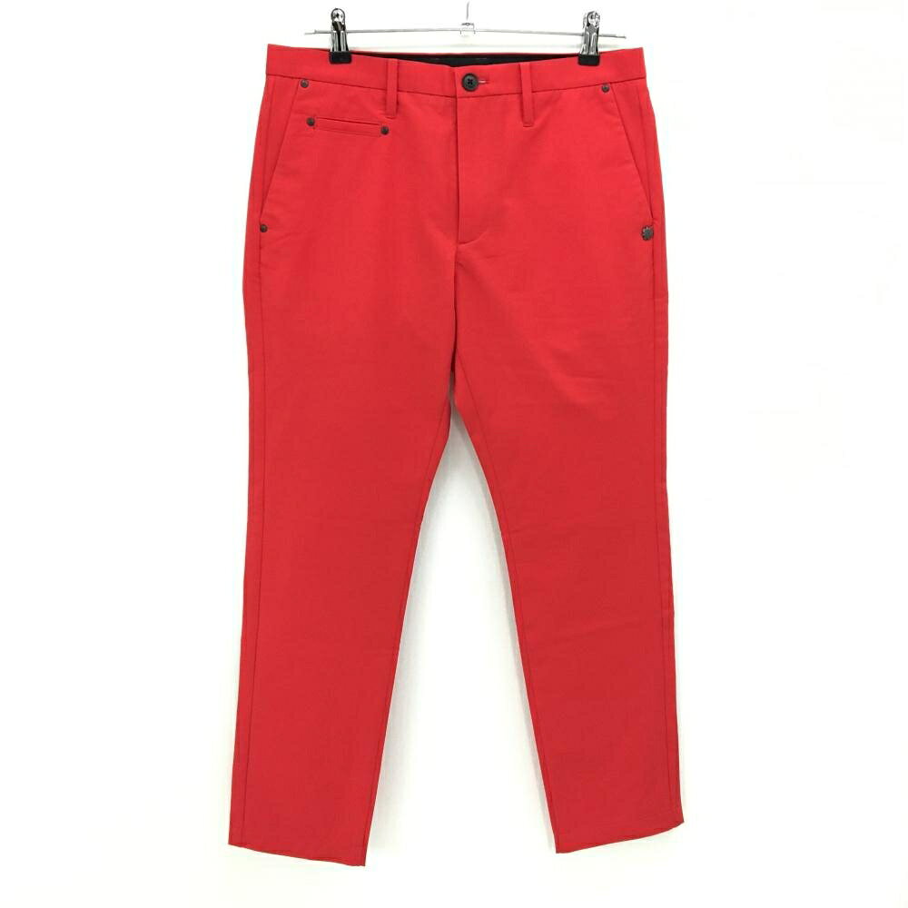 【超美品】セントアンドリュース パンツ レッド ロゴ刺しゅう メンズ M ゴルフウェア St ANDREWS