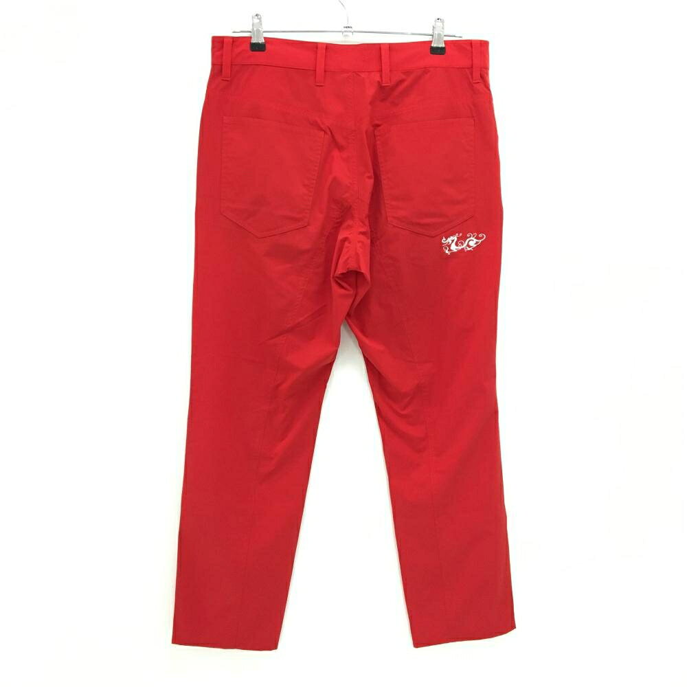 【美品】ダンスウィズドラゴン パンツ レッド ストレッチ ドラゴン刺しゅう メンズ...