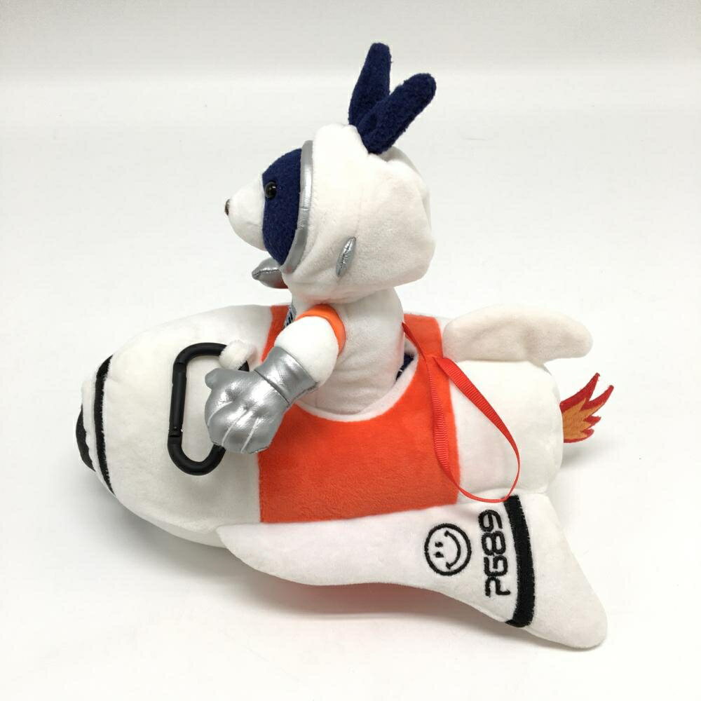 【美品】パーリーゲイツ ボールポーチ 白×オレンジ ロケット ラビット ぬいぐるみ ...
