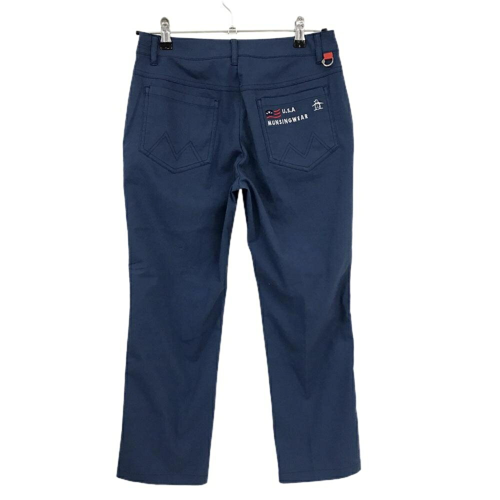 マンシングウェア パンツ ネイビー 後ろポケットロゴ刺しゅう ストレッチ レディース 9 ゴルフウェア Munsingwear