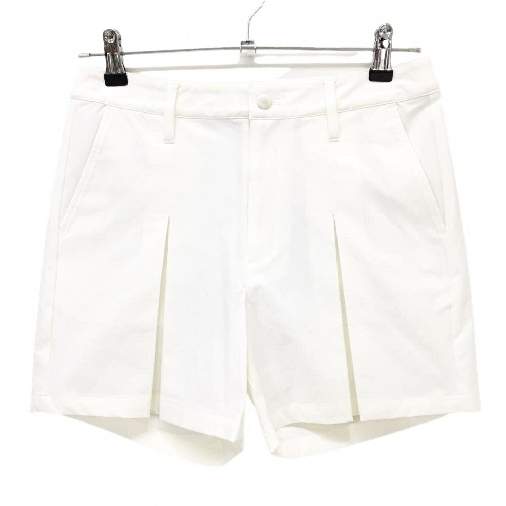 Rakuten - 【新品】MUスポーツ ショートパンツ 白 プリーツ調 ストレッチ ボーンワッペン 冷感 撥水 レディース 40(M) ゴルフウェア M・U SPORTS