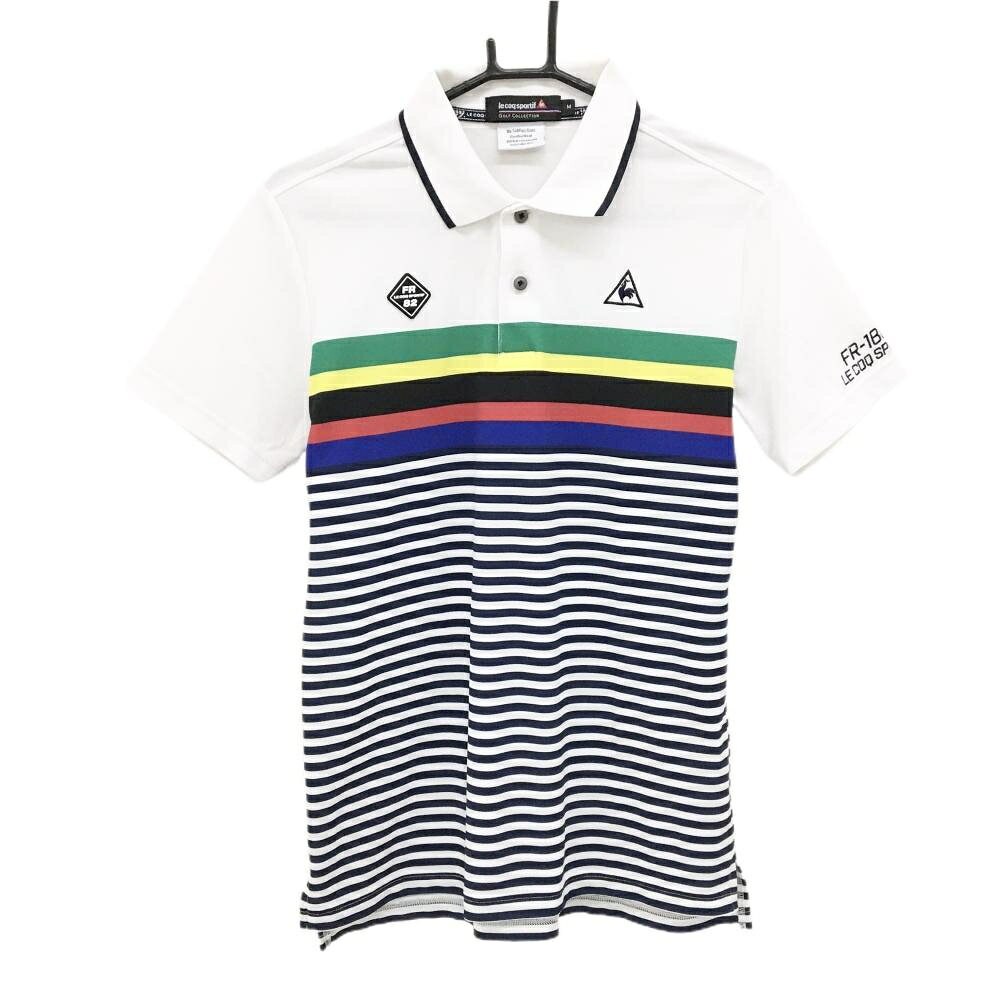 商品説明 ブランド le coq sportif アイテム 半袖ポロシャツ 表記サイズ M ※海外サイズの場合もございます。必ず実寸サイズをご確認ください。 実寸サイズ 　身幅：約51cm　袖丈：約20cm　肩幅：約44cm　着丈：約70cm ※実寸サイズの採寸方法については、こちらをご覧ください。 ★実寸サイズは平台に平置きして外寸を測定しており、商品によっては若干の誤差が生じます。数cmの誤差は予めご了承くださいませ。 特徴・仕様 適応時期 春 ・ 夏 商品ランク A+ コメント 商品ランク（ゴルフウェア） N 新品（タグ付き) S 新品未使用品（タグなし） A+ 使用感や汚れ等がない、または目立たない綺麗な中古品 A 使用感や汚れ等が少ない美品や良品 B+ 使用感や中小の汚れ等がある一般的な中古品 B 使用感や大中の汚れ等がある一般的な中古品 C 使用感や大中の汚れ、小さな穴等がある中古品 商品ランク（ゴルフシューズ） N 新品（タグ付き) S 新品未使用品（タグなし） A+ しわや汚れ等がない、または少ない綺麗な中古品 A しわや小さな汚れはあるが、使用感が少ない美品や良品 B+ しわや中小の汚れ、使用感がある一般的な中古品 B しわや大中の汚れ、使用感がある一般的な中古品 C しわや大中の汚れ、使用感がある中古品 D しわや大きな汚れ、使用感がある中古品 &nbsp;★A+～CランクはUSED品となりますので、神経質な方はご入札をお控えください。 &nbsp;★Nランクは新品商品ですが、一部保管時による汚れ等があります。商品説明や写真で必ずご確認ください。　