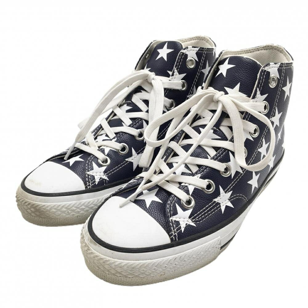 【美品】コンバース ゴルフシューズ ネイビー×白 星柄 33500150 ALL STAR GF ST HI スパイクレス レディース 24.0 ゴルフウェア CONVERS