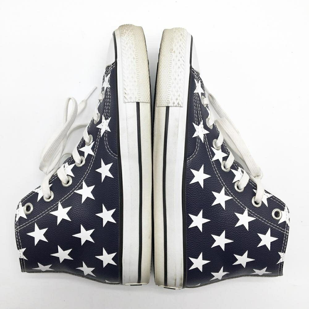 【美品】コンバース ゴルフシューズ ネイビー×白 星柄 33500150 ALL STAR GF ST HI...