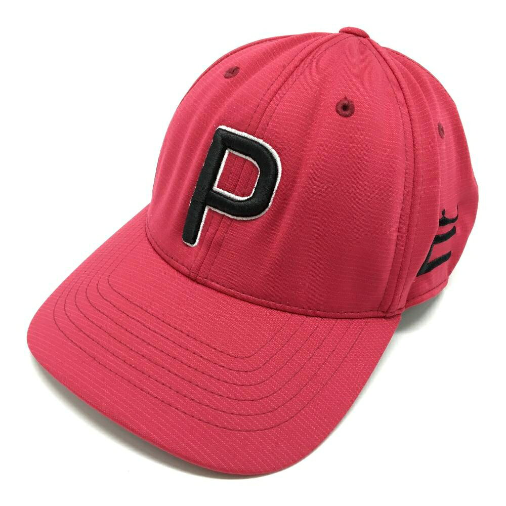 プーマ キャップ レッド系×黒 立体ロゴ ゴルフウェア PUMA