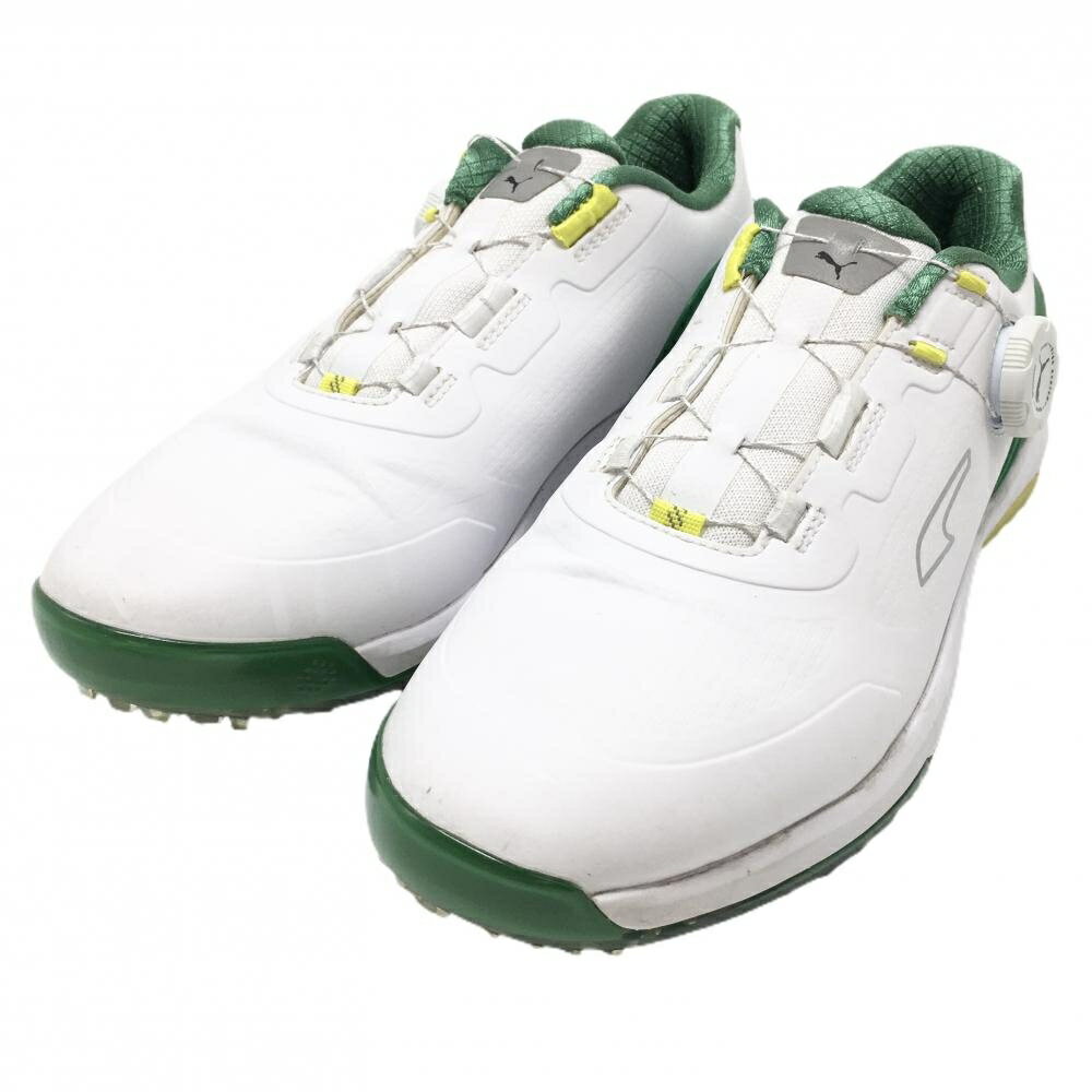 商品説明 ブランド PUMA アイテム ゴルフシューズ 表記サイズ 25.5 ※海外サイズの場合もございます。必ず実寸サイズをご確認ください。 実寸サイズ 　アウトソール全長：約29cm　アウトソール最大幅：約11cm ※実寸サイズの採寸方法については、こちらをご覧ください。 ★実寸サイズは平台に平置きして外寸を測定しており、商品によっては若干の誤差が生じます。数cmの誤差は予めご了承くださいませ。 特徴・仕様 適応時期 商品ランク A コメント 汚れ、しわ 商品ランク（ゴルフウェア） N 新品（タグ付き) S 新品未使用品（タグなし） A+ 使用感や汚れ等がない、または目立たない綺麗な中古品 A 使用感や汚れ等が少ない美品や良品 B+ 使用感や中小の汚れ等がある一般的な中古品 B 使用感や大中の汚れ等がある一般的な中古品 C 使用感や大中の汚れ、小さな穴等がある中古品 商品ランク（ゴルフシューズ） N 新品（タグ付き) S 新品未使用品（タグなし） A+ しわや汚れ等がない、または少ない綺麗な中古品 A しわや小さな汚れはあるが、使用感が少ない美品や良品 B+ しわや中小の汚れ、使用感がある一般的な中古品 B しわや大中の汚れ、使用感がある一般的な中古品 C しわや大中の汚れ、使用感がある中古品 D しわや大きな汚れ、使用感がある中古品 &nbsp;★A+～CランクはUSED品となりますので、神経質な方はご入札をお控えください。 &nbsp;★Nランクは新品商品ですが、一部保管時による汚れ等があります。商品説明や写真で必ずご確認ください。　