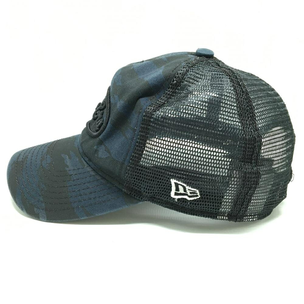 ニューエラ メッシュキャップ ネイビー×黒 カモフラ 迷彩 ゴルフウェア New Era