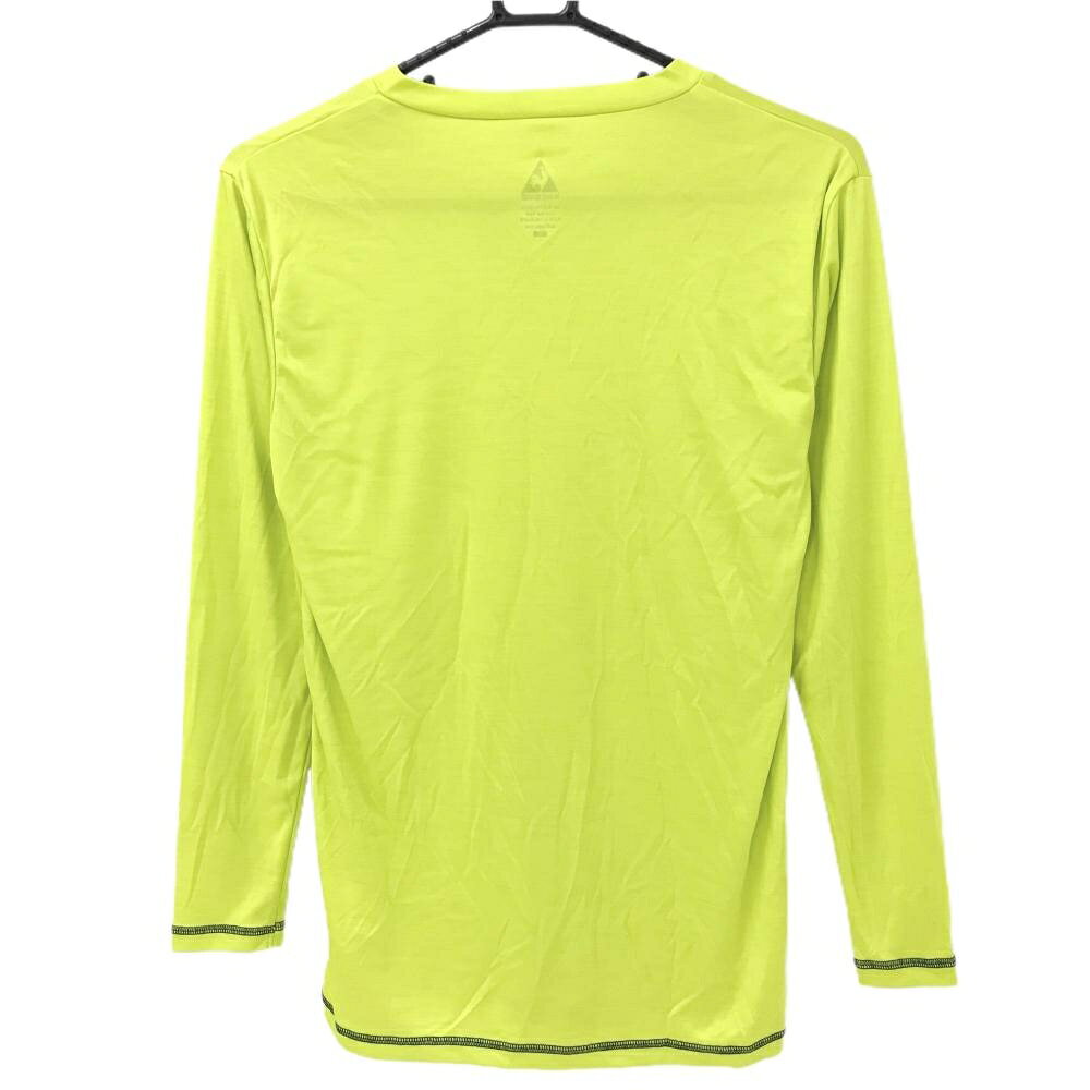 【超美品】ルコックゴルフ インナーシャツ ライトグリーン系 Vネック 袖ロゴ メンズ M ゴルフウェア le coq sportif