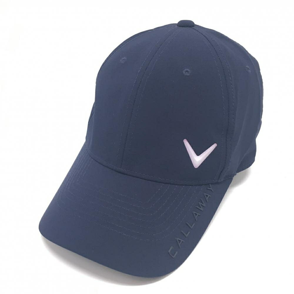 【美品】キャロウェイ キャップ ネイビー 立体ロゴ ゴルフウェア Callaway