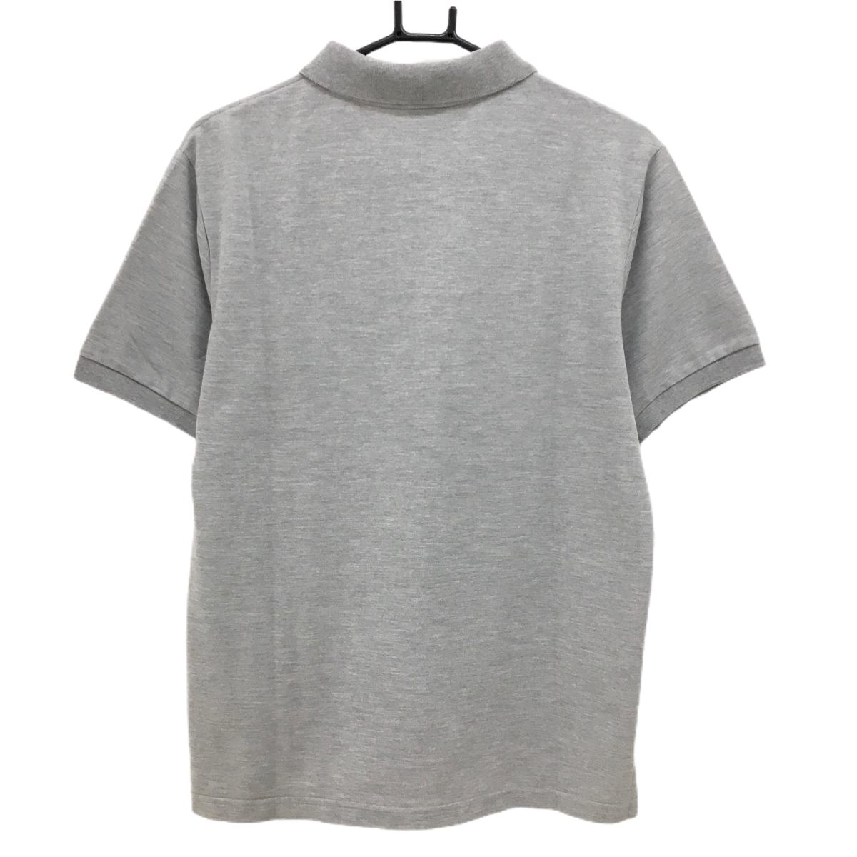 チャンピオン 半袖ポロシャツ グレー ビッグプリント メンズ LARGE ゴルフウェア Champion