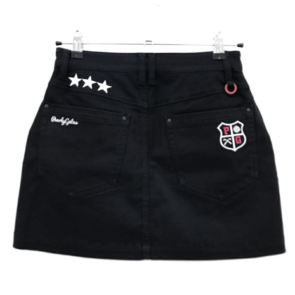 【美品】パーリーゲイツ スカート ネイビー×白 コットン混 ストレッチ レディース 0(S) ゴルフウェア PEARLY GATES