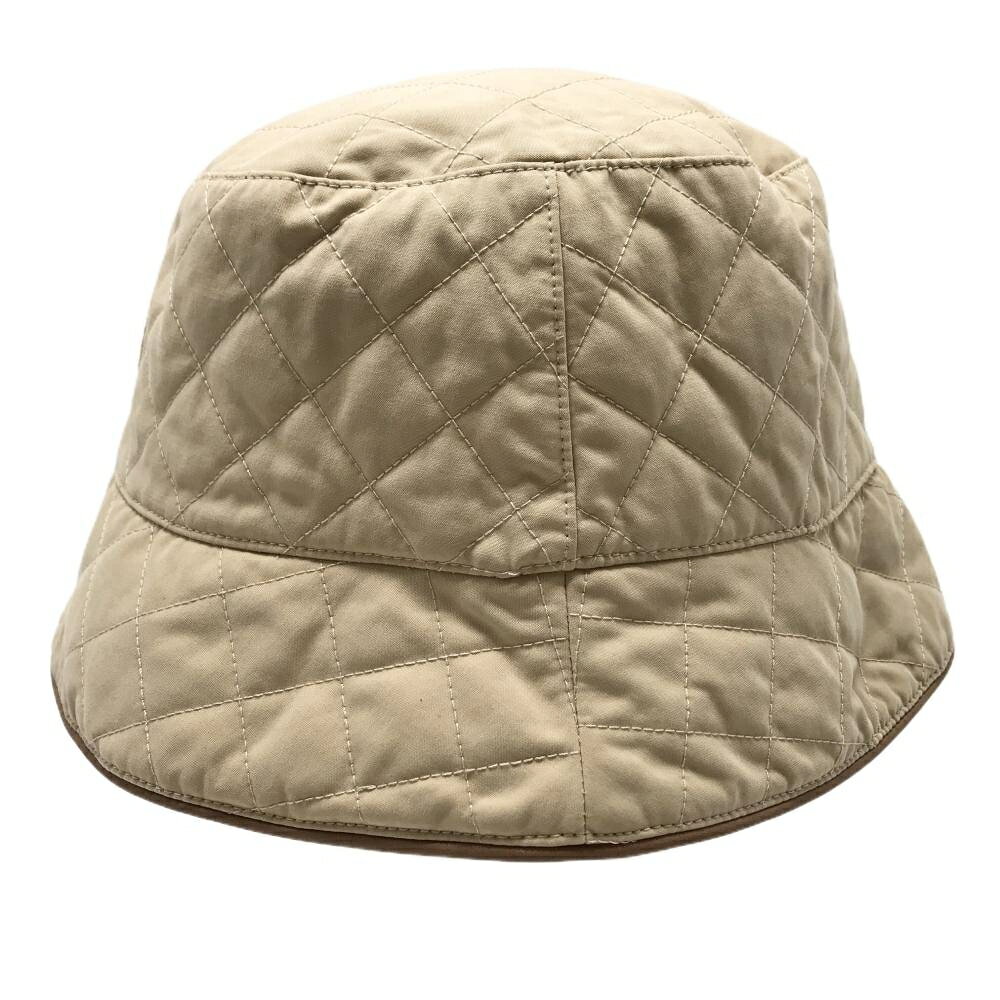 【超美品】ラルフローレンゴルフ ハット ベージュ キルティング レディース S/M ゴルフウェア Ralph Lauren