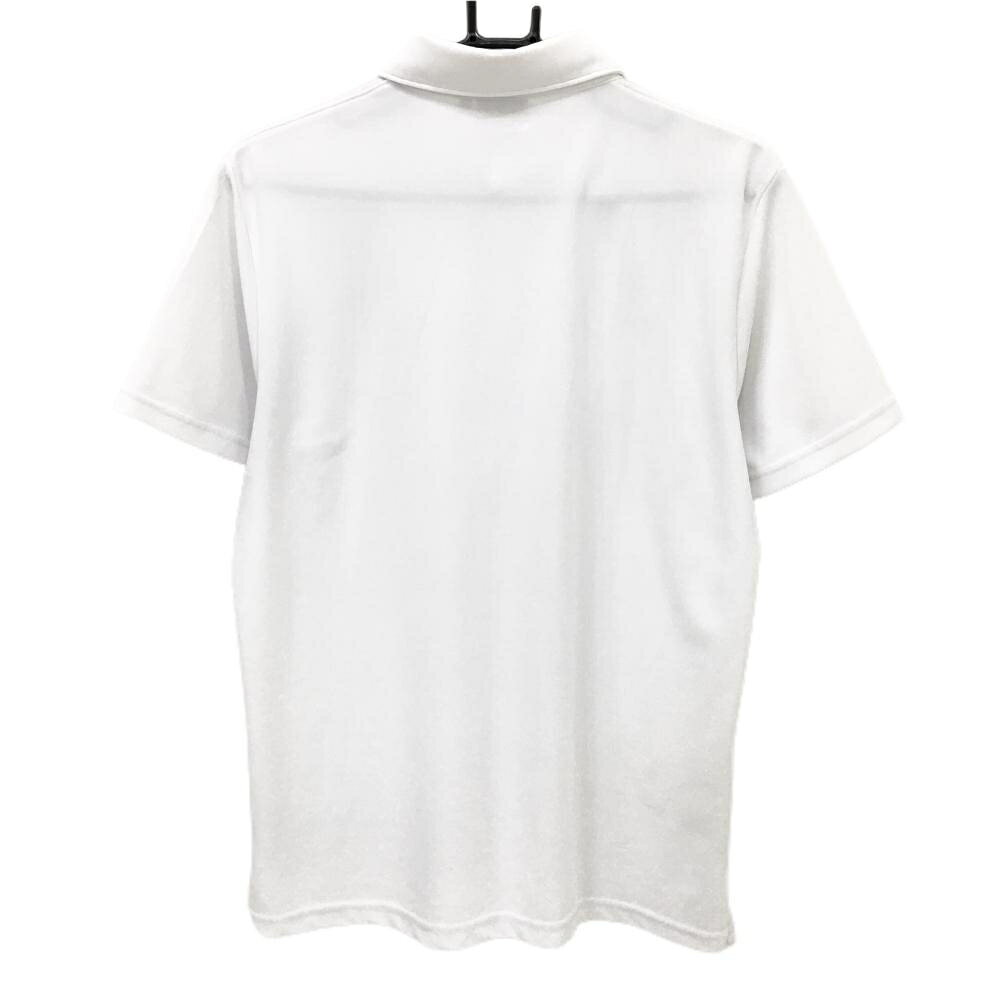カッパ 半袖ポロシャツ 白×ネイビー ワッペン ボタンダウン メンズ L ゴルフウェア Kappa