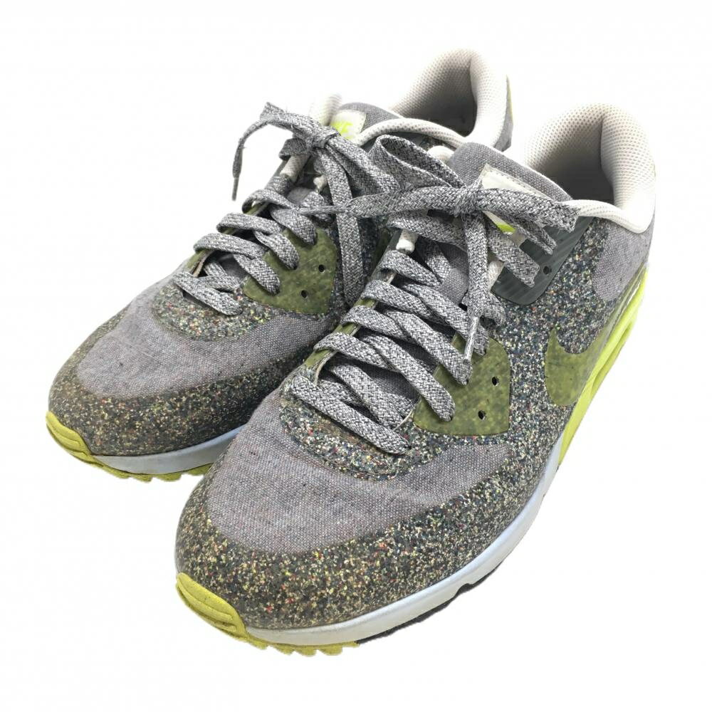 【美品】ナイキ ゴルフシューズ 杢グレー系 CZ0196-124 Air Max 90 スパイクレス メンズ 30.0 ゴルフウェア NIKE