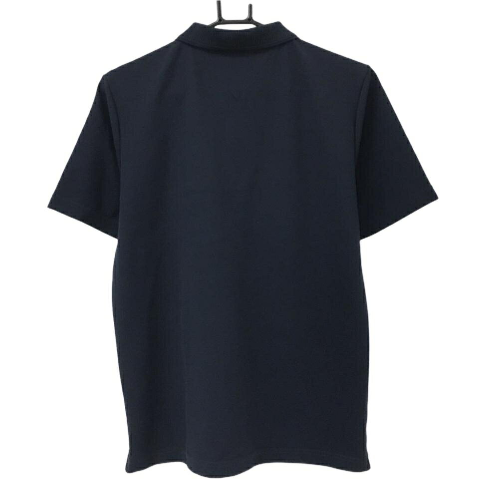 トミーヒルフィガー 半袖ポロシャツ ネイビー×レッド 胸元切替 トリコロール メンズ L ゴルフウェア Tommy Hilfiger Golf