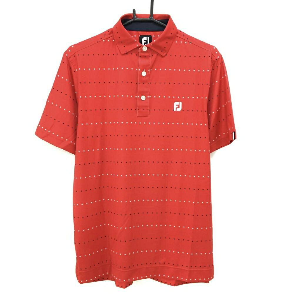商品説明 ブランド FootJoy アイテム 半袖ポロシャツ 表記サイズ L ※海外サイズの場合もございます。必ず実寸サイズをご確認ください。 実寸サイズ 　身幅：約51.5cm　袖丈：約24cm　肩幅：約45.5cm　着丈：約71.5cm ※実寸サイズの採寸方法については、こちらをご覧ください。 ★実寸サイズは平台に平置きして外寸を測定しており、商品によっては若干の誤差が生じます。数cmの誤差は予めご了承くださいませ。 特徴・仕様 適応時期 夏 商品ランク A+ コメント 商品ランク（ゴルフウェア） N 新品（タグ付き) S 新品未使用品（タグなし） A+ 使用感や汚れ等がない、または目立たない綺麗な中古品 A 使用感や汚れ等が少ない美品や良品 B+ 使用感や中小の汚れ等がある一般的な中古品 B 使用感や大中の汚れ等がある一般的な中古品 C 使用感や大中の汚れ、小さな穴等がある中古品 商品ランク（ゴルフシューズ） N 新品（タグ付き) S 新品未使用品（タグなし） A+ しわや汚れ等がない、または少ない綺麗な中古品 A しわや小さな汚れはあるが、使用感が少ない美品や良品 B+ しわや中小の汚れ、使用感がある一般的な中古品 B しわや大中の汚れ、使用感がある一般的な中古品 C しわや大中の汚れ、使用感がある中古品 D しわや大きな汚れ、使用感がある中古品 &nbsp;★A+～CランクはUSED品となりますので、神経質な方はご入札をお控えください。 &nbsp;★Nランクは新品商品ですが、一部保管時による汚れ等があります。商品説明や写真で必ずご確認ください。　