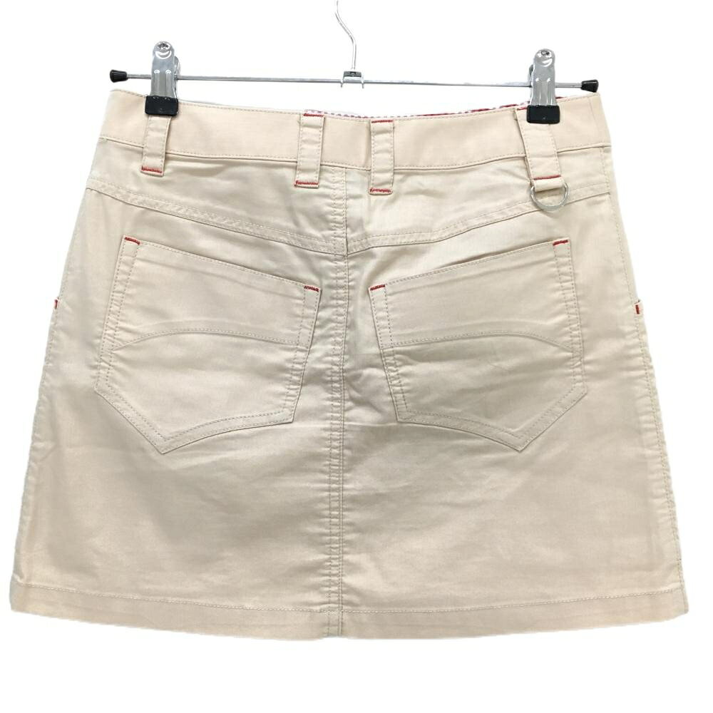 カッパ スカート ベージュ×レッド 裾ロゴ レディース 7 ゴルフウェア Kappa