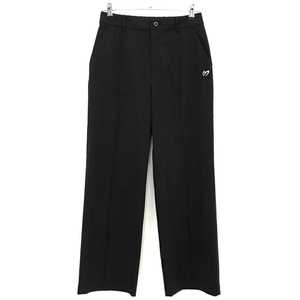 【超美品】マスターバニー パンツ 黒 サッカー生地 ストレッチ レディース 1(M) ゴルフウェア 2024年モデル MASTER BUNNY EDITION