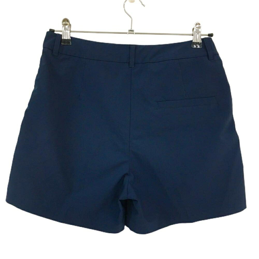 【美品】ジェイリンドバーグ ショートパンツ ネイビー×白 サイドライン レディース 27 ゴルフウェア J．LINDEBERG