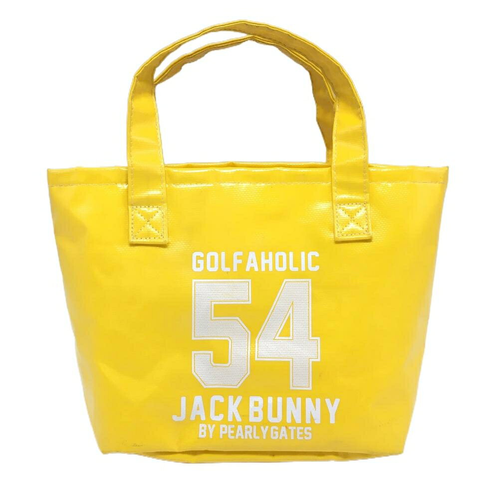ジャックバニー カートバッグ イエロー×白 ロゴプリント 内ポケット ゴルフ Jack Bunny
