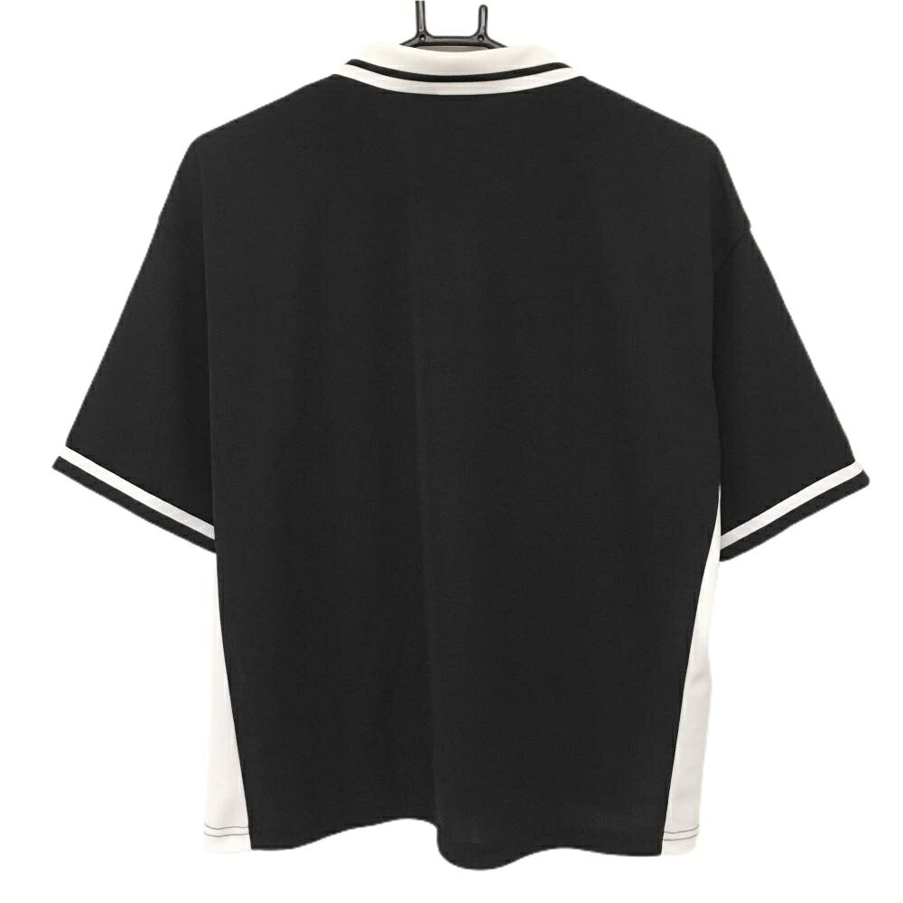 ニューエラ 半袖ポロシャツ 黒×白 フロントロゴ レディース SMALL ゴルフウェア New Era
