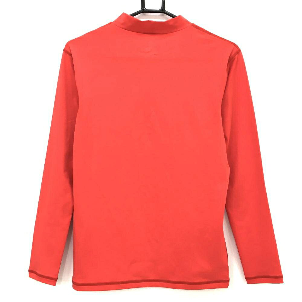 【超美品】ルコックゴルフ ハイネックインナーシャツ レッド 袖ロゴ メンズ M ゴルフウェア le coq sportif