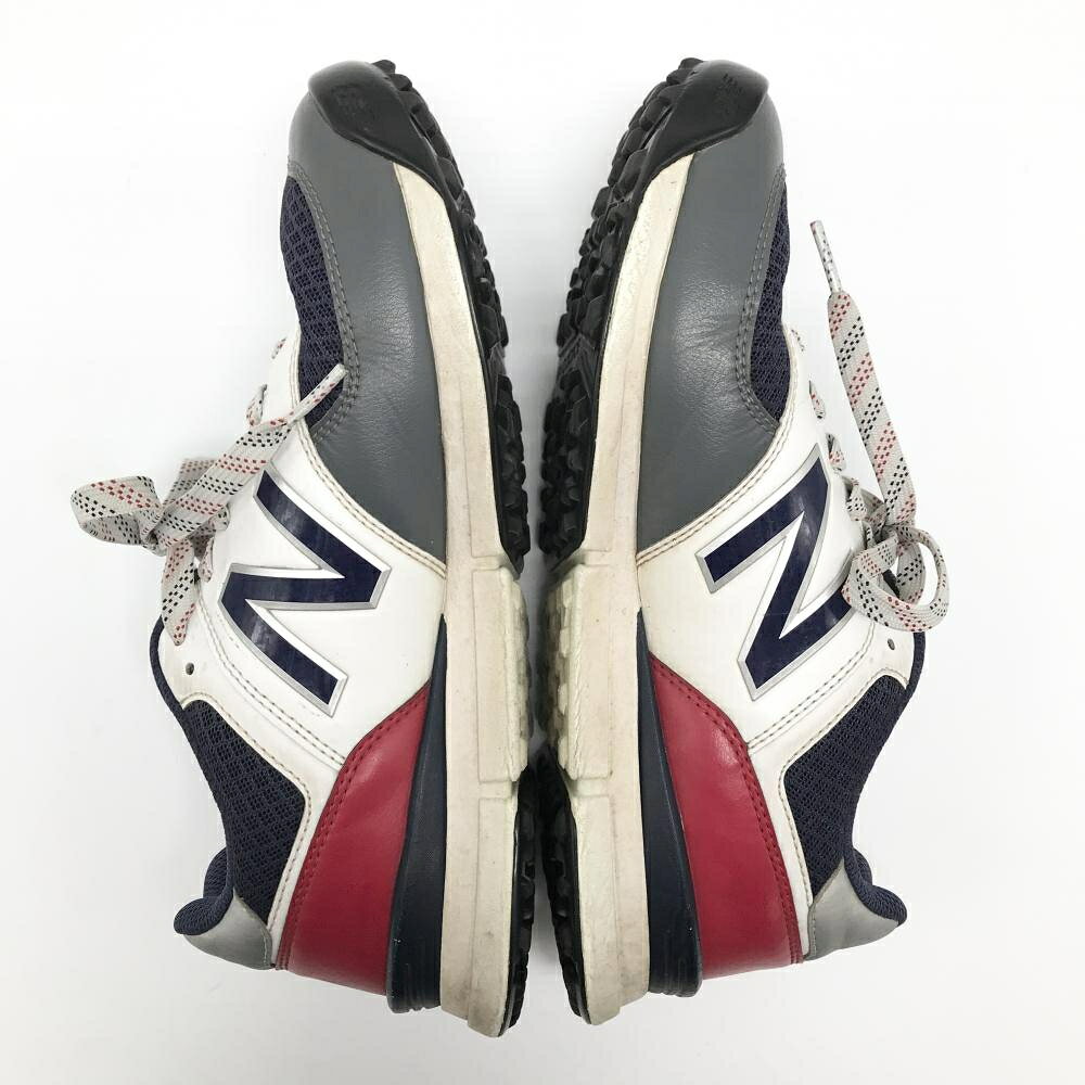 ニューバランス ゴルフシューズ ネイビー×白×レッド UGS574TR スパイクレス トリコロール レディース 24.5 ゴルフウェア New Balance