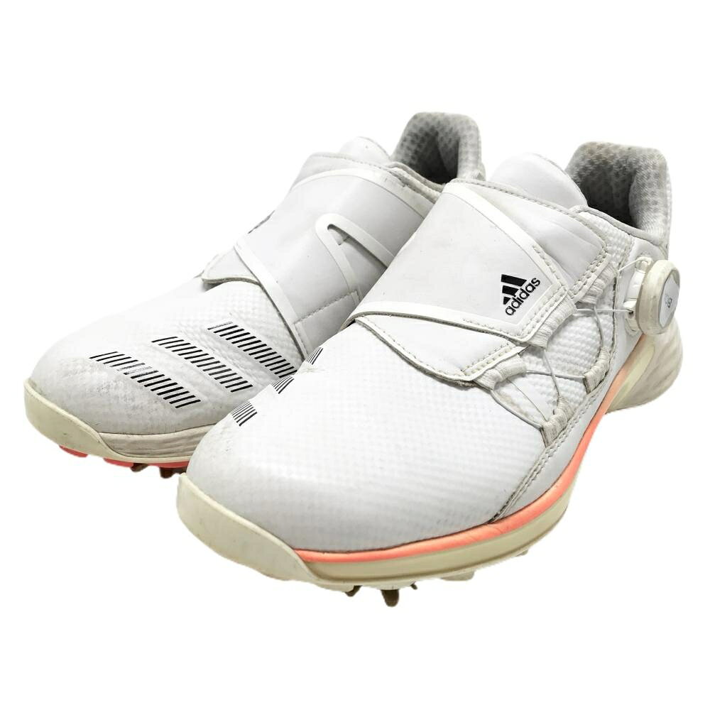 商品説明 ブランド adidas アイテム ゴルフシューズ 表記サイズ 22.5 ※海外サイズの場合もございます。必ず実寸サイズをご確認ください。 実寸サイズ 　アウトソール全長：約26cm　アウトソール最大幅：約10.5cm ※実寸サイズの採寸方法については、こちらをご覧ください。 ★実寸サイズは平台に平置きして外寸を測定しており、商品によっては若干の誤差が生じます。数cmの誤差は予めご了承くださいませ。 特徴・仕様 適応時期 商品ランク B+ コメント 内外汚れ、スパイク欠け 商品ランク（ゴルフウェア） N 新品（タグ付き) S 新品未使用品（タグなし） A+ 使用感や汚れ等がない、または目立たない綺麗な中古品 A 使用感や汚れ等が少ない美品や良品 B+ 使用感や中小の汚れ等がある一般的な中古品 B 使用感や大中の汚れ等がある一般的な中古品 C 使用感や大中の汚れ、小さな穴等がある中古品 商品ランク（ゴルフシューズ） N 新品（タグ付き) S 新品未使用品（タグなし） A+ しわや汚れ等がない、または少ない綺麗な中古品 A しわや小さな汚れはあるが、使用感が少ない美品や良品 B+ しわや中小の汚れ、使用感がある一般的な中古品 B しわや大中の汚れ、使用感がある一般的な中古品 C しわや大中の汚れ、使用感がある中古品 D しわや大きな汚れ、使用感がある中古品 &nbsp;★A+～CランクはUSED品となりますので、神経質な方はご入札をお控えください。 &nbsp;★Nランクは新品商品ですが、一部保管時による汚れ等があります。商品説明や写真で必ずご確認ください。　