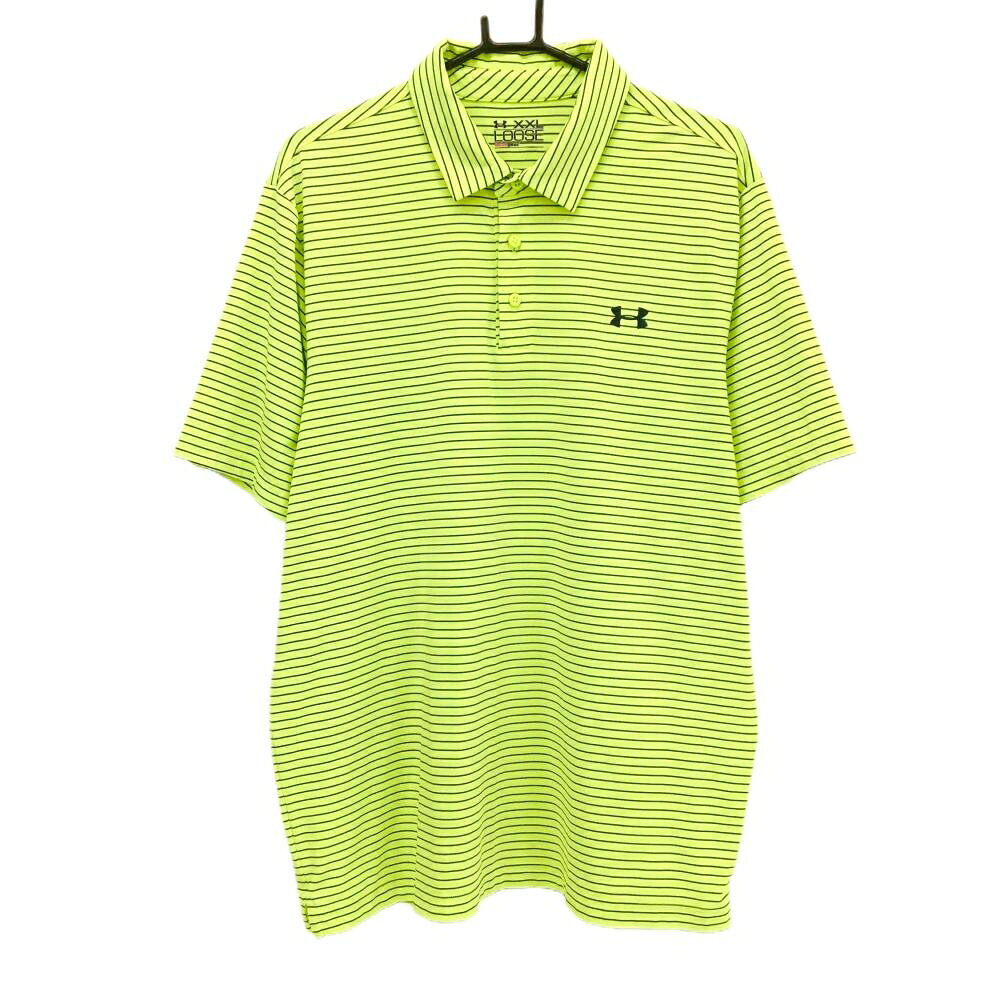 商品説明 ブランド UNDER ARMOUR アイテム 半袖ポロシャツ 表記サイズ XXL ※海外サイズの場合もございます。必ず実寸サイズをご確認ください。 実寸サイズ 　身幅：約58cm　袖丈：約26cm　肩幅：約47cm　着丈：約74cm ※実寸サイズの採寸方法については、こちらをご覧ください。 ★実寸サイズは平台に平置きして外寸を測定しており、商品によっては若干の誤差が生じます。数cmの誤差は予めご了承くださいませ。 特徴・仕様 大きいサイズ 適応時期 春 ・ 夏 商品ランク A+ コメント 商品ランク（ゴルフウェア） N 新品（タグ付き) S 新品未使用品（タグなし） A+ 使用感や汚れ等がない、または目立たない綺麗な中古品 A 使用感や汚れ等が少ない美品や良品 B+ 使用感や中小の汚れ等がある一般的な中古品 B 使用感や大中の汚れ等がある一般的な中古品 C 使用感や大中の汚れ、小さな穴等がある中古品 商品ランク（ゴルフシューズ） N 新品（タグ付き) S 新品未使用品（タグなし） A+ しわや汚れ等がない、または少ない綺麗な中古品 A しわや小さな汚れはあるが、使用感が少ない美品や良品 B+ しわや中小の汚れ、使用感がある一般的な中古品 B しわや大中の汚れ、使用感がある一般的な中古品 C しわや大中の汚れ、使用感がある中古品 D しわや大きな汚れ、使用感がある中古品 &nbsp;★A+～CランクはUSED品となりますので、神経質な方はご入札をお控えください。 &nbsp;★Nランクは新品商品ですが、一部保管時による汚れ等があります。商品説明や写真で必ずご確認ください。　