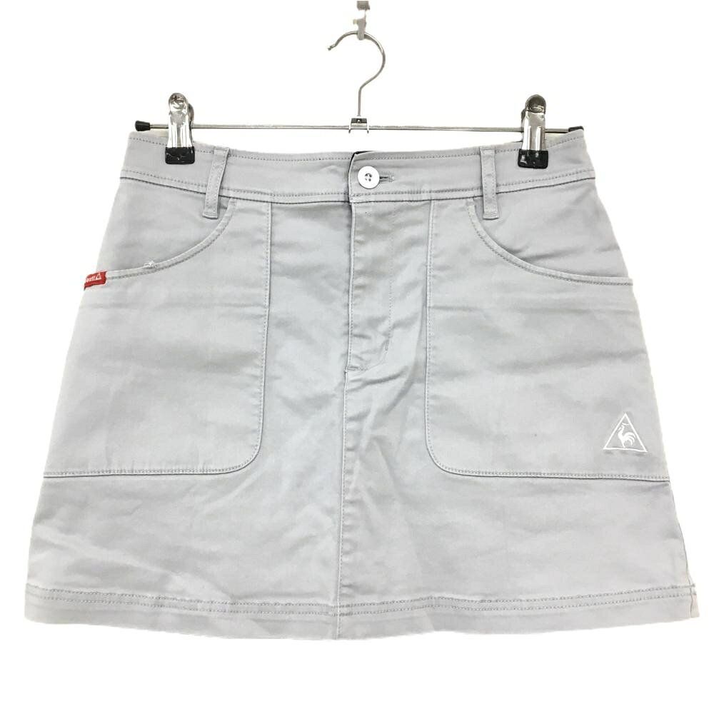 ルコックゴルフ スカート ライトグレー ストレッチ 後ろウエストゴム レディース 11 ゴルフウェア le coq sportif