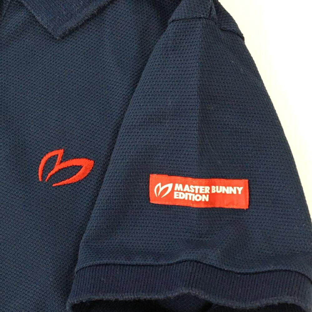 レオナード 楽天市場店のマスターバニー 半袖ポロシャツ ネイビー×レッド 胸ロゴ刺しゅう レディース 0(S) ゴルフウェア MASTER BUNNY EDITION｜アングル3