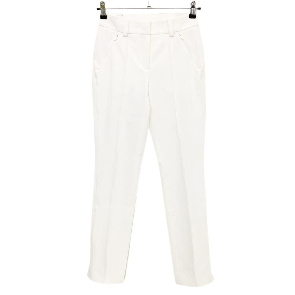 【美品】ジーフォア パンツ 白 ウエスト一部ゴム ストレッチ レディース 61 ゴルフウェア G/FORE