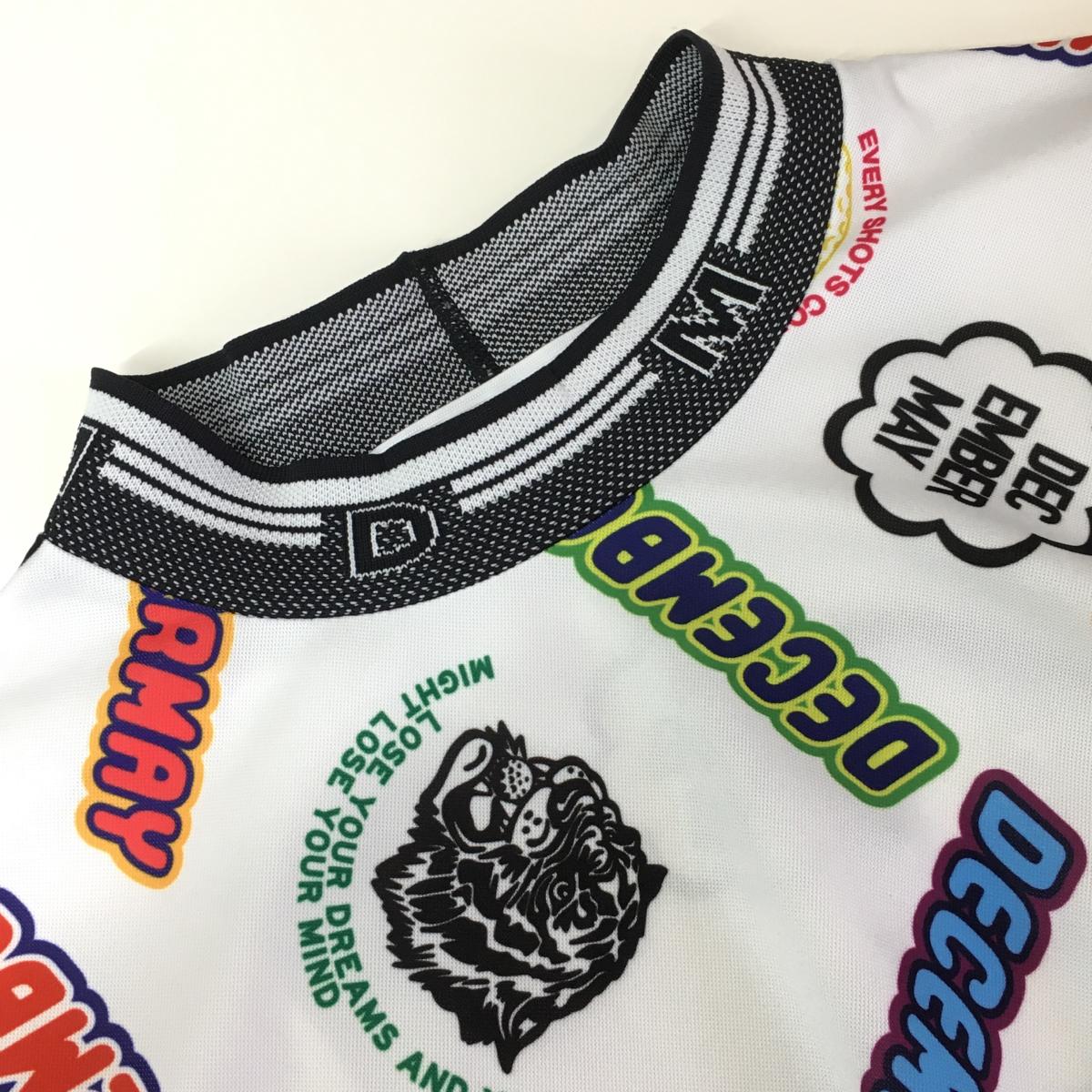レオナード 楽天市場店の【超美品】ディセンバーメイ 半袖ハイネックシャツ 白×マルチカラー 総柄 吸湿速乾 防透 メンズ L ゴルフウェア 2025年モデル DECEMBERMAY｜アングル3