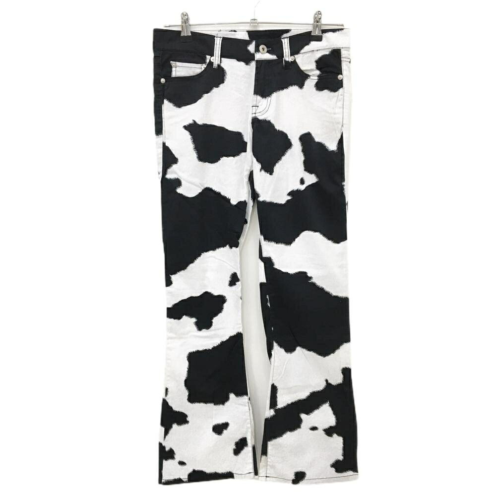 ラウドマウス パンツ 黒×白 モウ柄 ストレッチ レディース US2 ゴルフウェア LOUDMOUTH