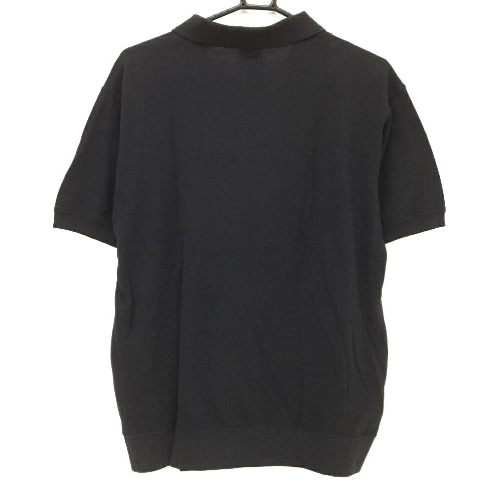 チャンピオン 襟付Tシャツ 黒×レッド 身頃ライン メンズ LARGE ゴルフウェア Champion