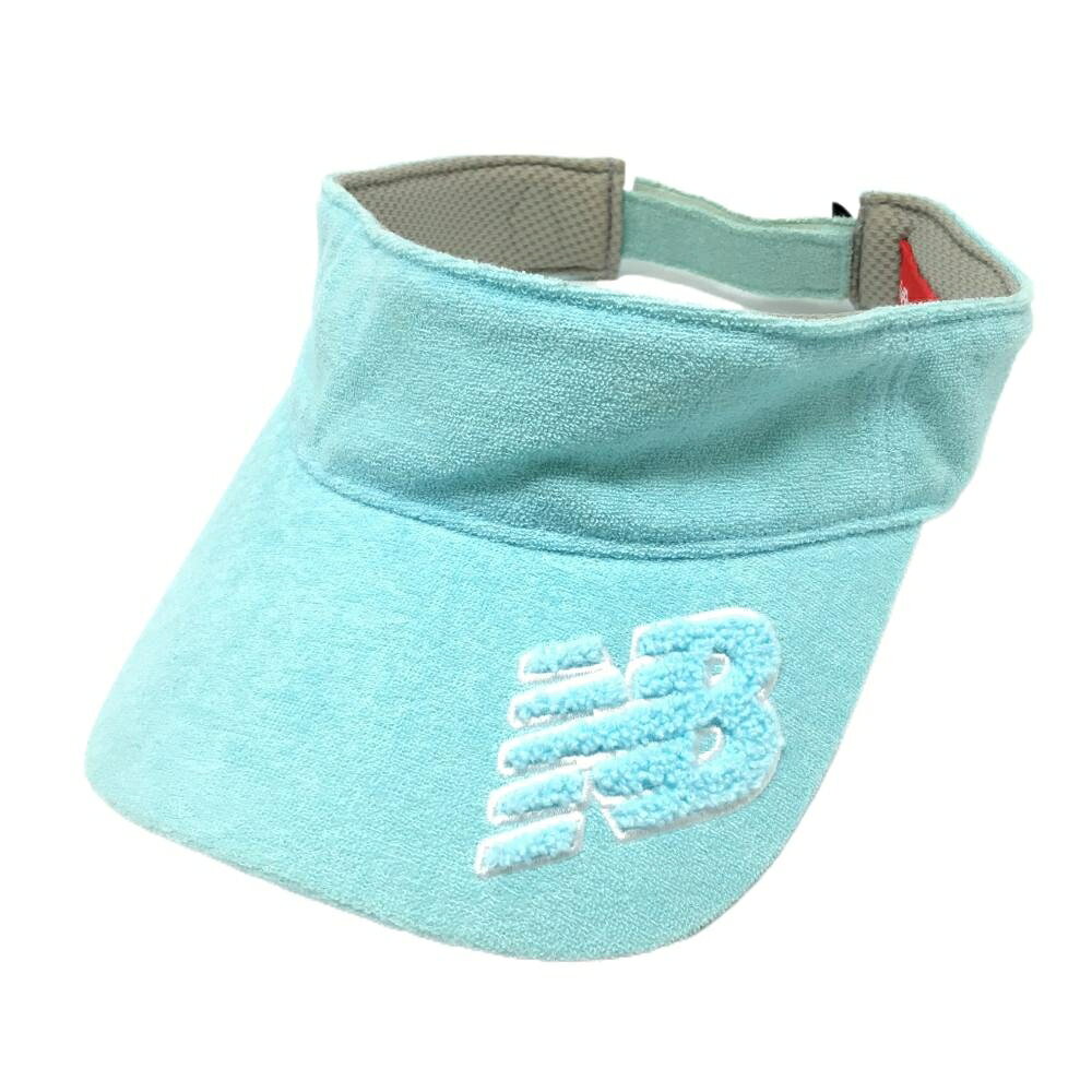 【25%OFFクーポン配布中！9/14まで】ニューバランスゴルフ サンバイザー ライトブルー パイル地 立体ロゴ レディース FR ゴルフウェア New Balance