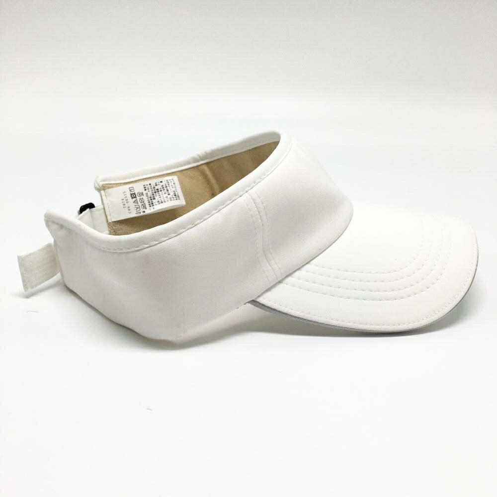 【25%OFFクーポン配布中！9/14まで】【美品】アダバット サンバイザー 白 ロゴプリ...