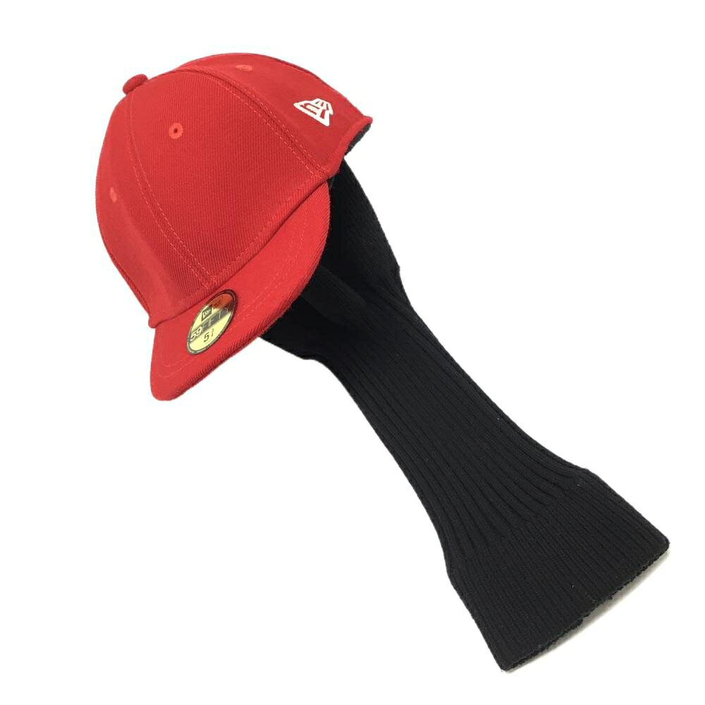 【超美品】ニューエラ ヘッドカバー(DR) レッド キャップ型 ティー装着可 ドライバー ゴルフ New Era